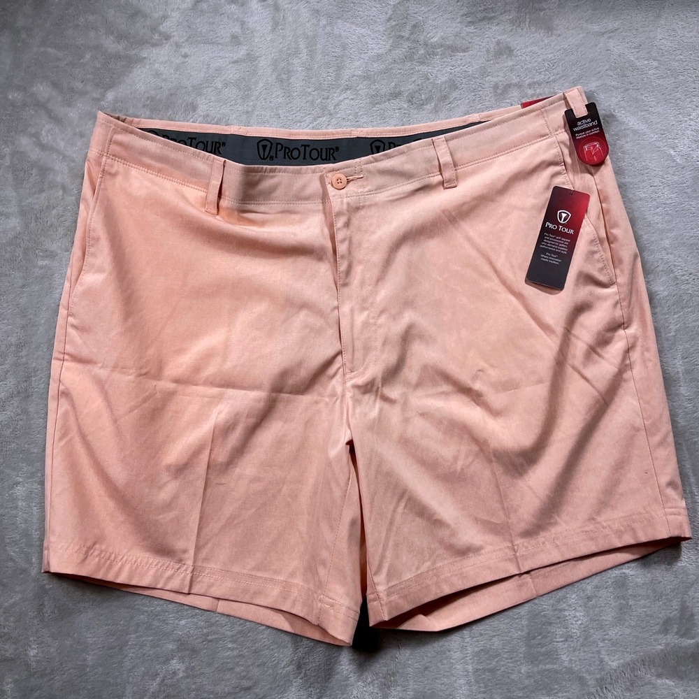 Pro Tour Ultimate Tech Shorts Men 42 Coral‎ Cloud Heather NWT Performance Golf
